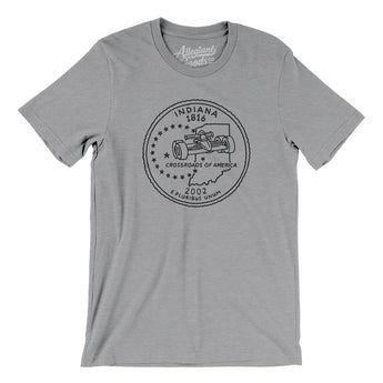 Indiana State Quarter Men/Unisex T-Shirt-Allegiant Goods Co. Vintage Sports Apparel