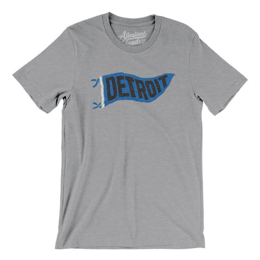 Detroit Pennant Men/Unisex T-Shirt-Allegiant Goods Co. Vintage Sports Apparel