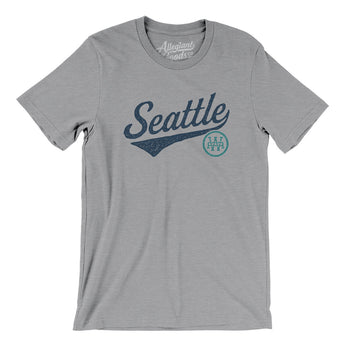 Seattle Vintage Script Men/Unisex T-Shirt-Allegiant Goods Co. Vintage Sports Apparel