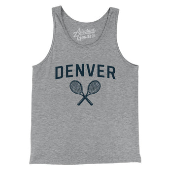 Denver Tennis Men/Unisex Tank Top-Athletic Heather-Allegiant Goods Co. Vintage Sports Apparel