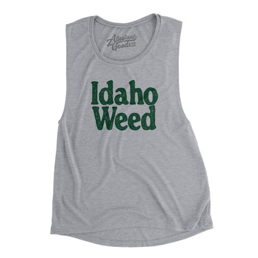 Idaho Weed Women's Flowey Scoopneck Muscle Tank-Athletic Heather-Allegiant Goods Co. Vintage Sports Apparel