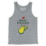 West Virginia Golf Men/Unisex Tank Top-Athletic Heather-Allegiant Goods Co. Vintage Sports Apparel
