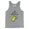 West Virginia Golf Men/Unisex Tank Top-Athletic Heather-Allegiant Goods Co. Vintage Sports Apparel