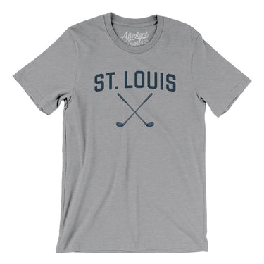 St. Louis Golf Men/Unisex T-Shirt-Athletic Heather-Allegiant Goods Co. Vintage Sports Apparel
