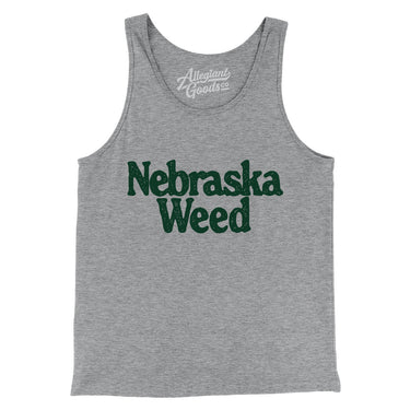 Nebraska Weed Men/Unisex Tank Top-Athletic Heather-Allegiant Goods Co. Vintage Sports Apparel