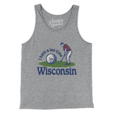 I Have A Tee Time In Wisconsin Men/Unisex Tank Top-Athletic Heather-Allegiant Goods Co. Vintage Sports Apparel