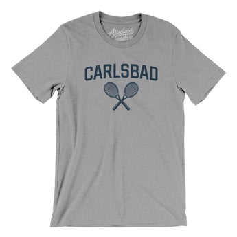 Carlsbad Tennis Men/Unisex T-Shirt-Athletic Heather-Allegiant Goods Co. Vintage Sports Apparel
