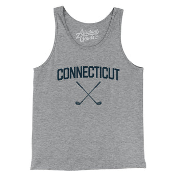 Connecticut Golf Men/Unisex Tank Top-Athletic Heather-Allegiant Goods Co. Vintage Sports Apparel