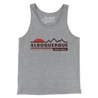 Albuquerque Mountain Sunset Men/Unisex Tank Top-Athletic Heather-Allegiant Goods Co. Vintage Sports Apparel