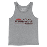 Albuquerque Mountain Sunset Men/Unisex Tank Top-Athletic Heather-Allegiant Goods Co. Vintage Sports Apparel