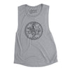 Illinois State Quarter Women's Flowey Scoopneck Muscle Tank-Athletic Heather-Allegiant Goods Co. Vintage Sports Apparel