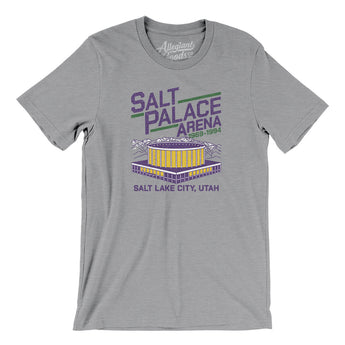 Salt Palace Arena Men/Unisex T-Shirt-Athletic Heather-Allegiant Goods Co. Vintage Sports Apparel
