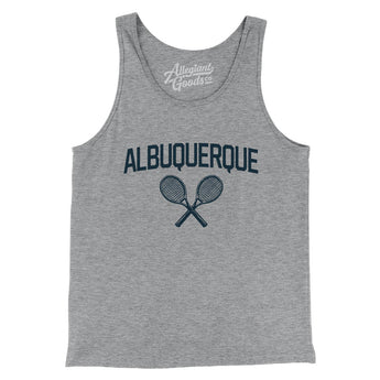 Albuquerque Tennis Men/Unisex Tank Top-Athletic Heather-Allegiant Goods Co. Vintage Sports Apparel