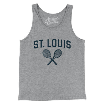 St. Louis Tennis Men/Unisex Tank Top-Athletic Heather-Allegiant Goods Co. Vintage Sports Apparel