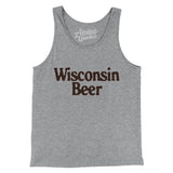 Wisconsin Beer Men/Unisex Tank Top-Athletic Heather-Allegiant Goods Co. Vintage Sports Apparel