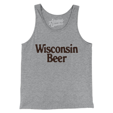 Wisconsin Beer Men/Unisex Tank Top-Athletic Heather-Allegiant Goods Co. Vintage Sports Apparel