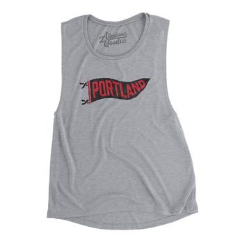Portland Pennant Women's Flowey Scoopneck Muscle Tank-Allegiant Goods Co. Vintage Sports Apparel