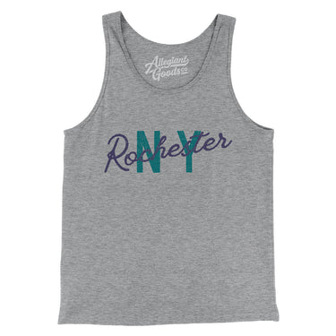 Rochester Ny Overprinted Men/Unisex Tank Top-Allegiant Goods Co. Vintage Sports Apparel