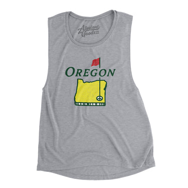 Oregon Golf Women's Flowey Scoopneck Muscle Tank-Allegiant Goods Co. Vintage Sports Apparel