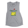 Oregon Golf Women's Flowey Scoopneck Muscle Tank-Athletic Heather-Allegiant Goods Co. Vintage Sports Apparel
