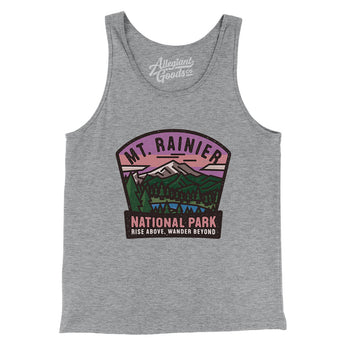 Mt. Rainier National Park Badge Men/Unisex Tank Top-Allegiant Goods Co. Vintage Sports Apparel