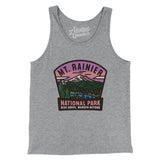 Mt. Rainier National Park Badge Men/Unisex Tank Top-Athletic Heather-Allegiant Goods Co. Vintage Sports Apparel