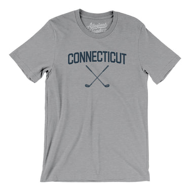 Connecticut Golf Men/Unisex T-Shirt-Athletic Heather-Allegiant Goods Co. Vintage Sports Apparel