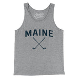 Maine Golf Men/Unisex Tank Top-Athletic Heather-Allegiant Goods Co. Vintage Sports Apparel