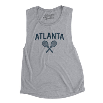 Atlanta Tennis Women's Flowey Scoopneck Muscle Tank-Athletic Heather-Allegiant Goods Co. Vintage Sports Apparel