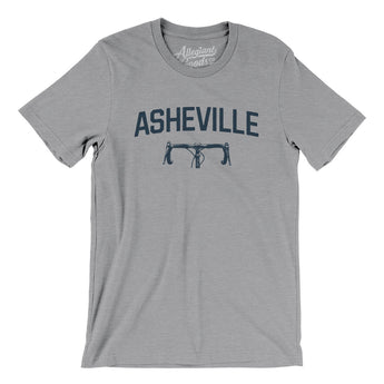 Asheville Cycling Men/Unisex T-Shirt-Athletic Heather-Allegiant Goods Co. Vintage Sports Apparel