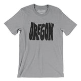 Oregon State Shape Text Men/Unisex T-Shirt-Athletic Heather-Allegiant Goods Co. Vintage Sports Apparel