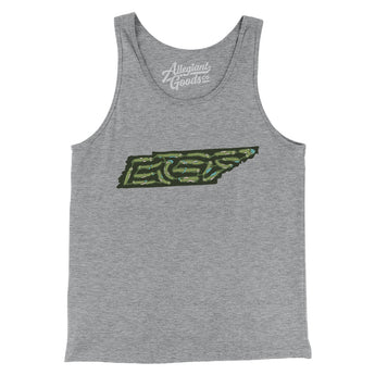 Tennessee Golf Course Map Men/Unisex Tank Top-Athletic Heather-Allegiant Goods Co. Vintage Sports Apparel