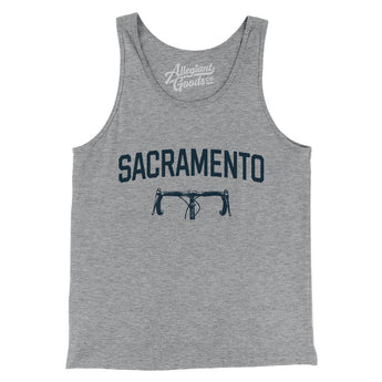 Sacramento Cycling Men/Unisex Tank Top-Athletic Heather-Allegiant Goods Co. Vintage Sports Apparel