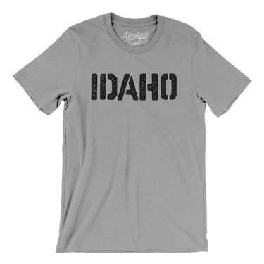 Idaho Military Stencil Men/Unisex T-Shirt-Allegiant Goods Co. Vintage Sports Apparel