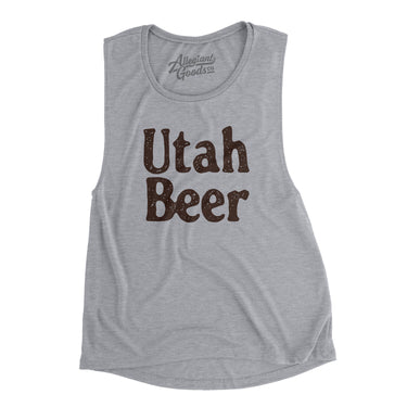 Utah Beer Women's Flowey Scoopneck Muscle Tank-Athletic Heather-Allegiant Goods Co. Vintage Sports Apparel