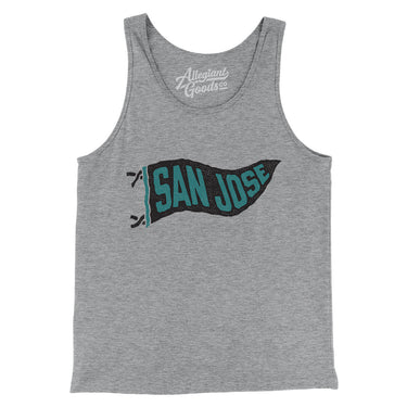 San Jose Pennant Men/Unisex Tank Top-Allegiant Goods Co. Vintage Sports Apparel