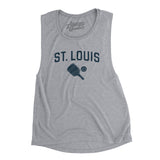 St. Louis Pickleball Women's Flowey Scoopneck Muscle Tank-Athletic Heather-Allegiant Goods Co. Vintage Sports Apparel