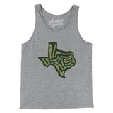 Texas Golf Course Map Men/Unisex Tank Top-Athletic Heather-Allegiant Goods Co. Vintage Sports Apparel