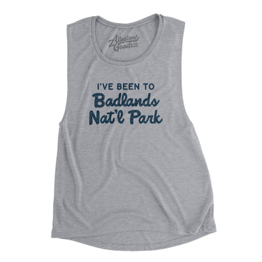 I've Been To Badlands National Park Women's Flowey Scoopneck Muscle Tank-Athletic Heather-Allegiant Goods Co. Vintage Sports Apparel