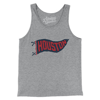 Houston Pennant Men/Unisex Tank Top-Athletic Heather-Allegiant Goods Co. Vintage Sports Apparel