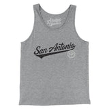 San Antonio Vintage Script Men/Unisex Tank Top-Athletic Heather-Allegiant Goods Co. Vintage Sports Apparel