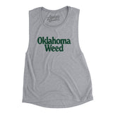Oklahoma Weed Women's Flowey Scoopneck Muscle Tank-Athletic Heather-Allegiant Goods Co. Vintage Sports Apparel