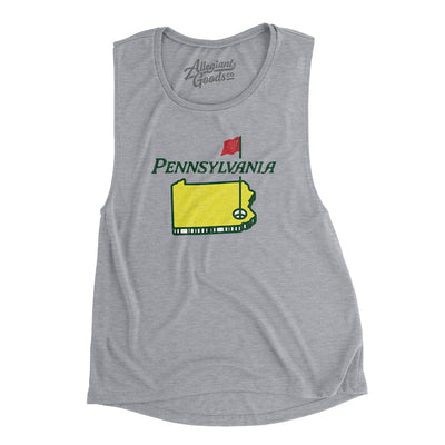 Pennsylvania Golf Women's Flowey Scoopneck Muscle Tank-Athletic Heather-Allegiant Goods Co. Vintage Sports Apparel