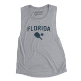 Florida Pickleball Women's Flowey Scoopneck Muscle Tank-Athletic Heather-Allegiant Goods Co. Vintage Sports Apparel