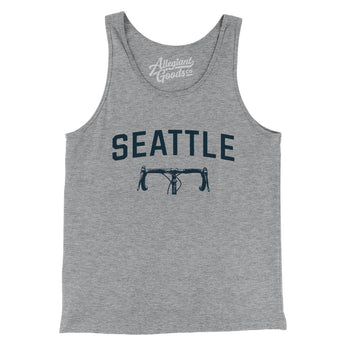 Seattle Cycling Men/Unisex Tank Top-Athletic Heather-Allegiant Goods Co. Vintage Sports Apparel
