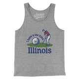 I Have A Tee Time In Illinois Men/Unisex Tank Top-Athletic Heather-Allegiant Goods Co. Vintage Sports Apparel