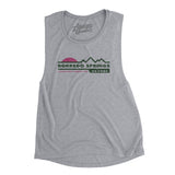 Borrego Springs Mountain Sunset Women's Flowey Scoopneck Muscle Tank-Athletic Heather-Allegiant Goods Co. Vintage Sports Apparel