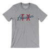 Houston Tx Overprinted Men/Unisex T-Shirt-Athletic Heather-Allegiant Goods Co. Vintage Sports Apparel