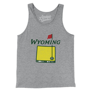 Wyoming Golf Men/Unisex Tank Top-Allegiant Goods Co. Vintage Sports Apparel
