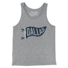 Dallas Pennant Men/Unisex Tank Top-Athletic Heather-Allegiant Goods Co. Vintage Sports Apparel